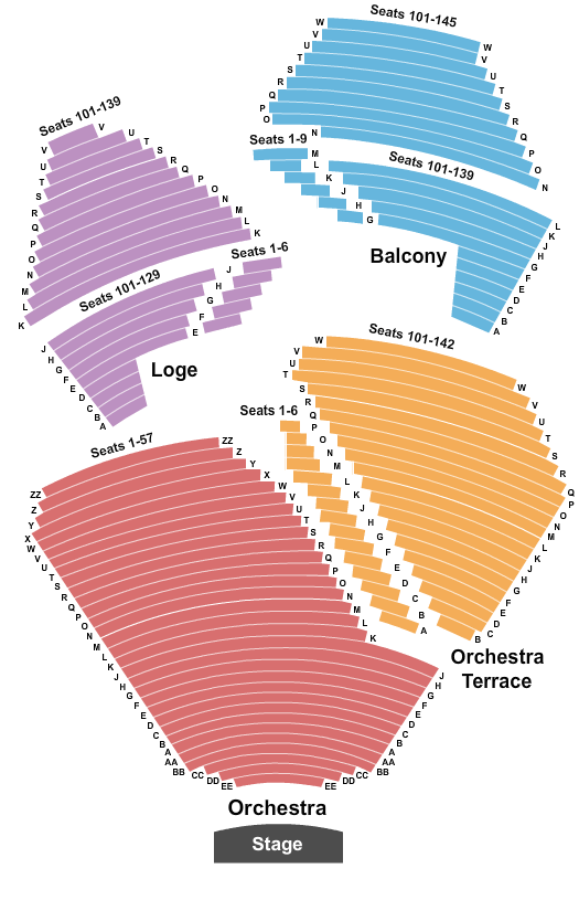 Segerstrom Center For The Arts Water for Elephants Seating Chart